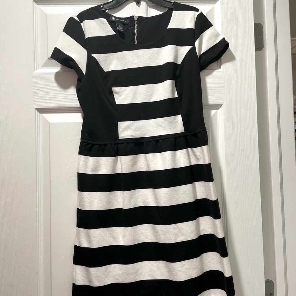 Size Medium Black and White INC dress